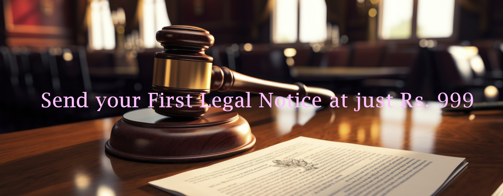 Send your First Legal Notice at just Rs. 999